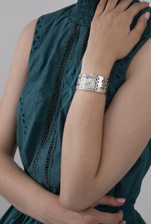 Luxusní Waterfall hodinky, Stříbrná barva, UNI