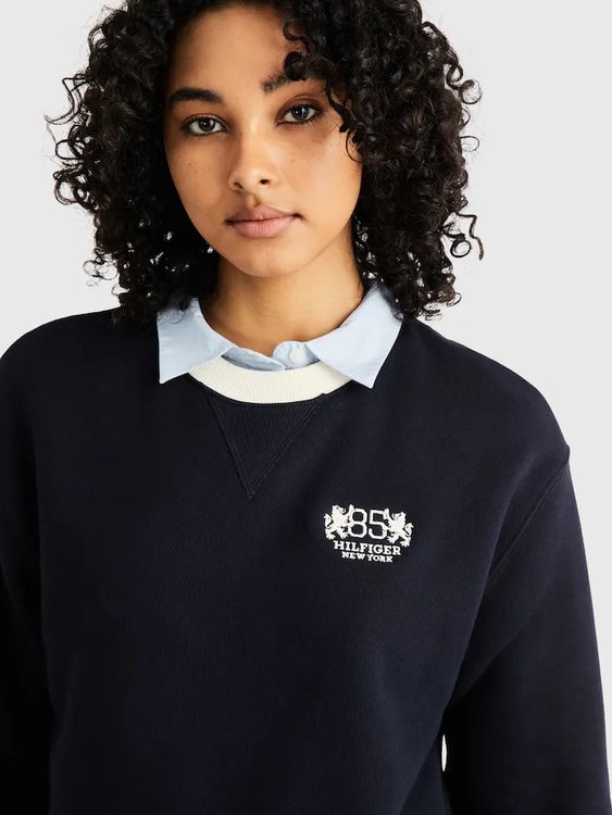 Luxusní WW0WW40573-DW5 mikina, Modrá barva, XS, S, M, L