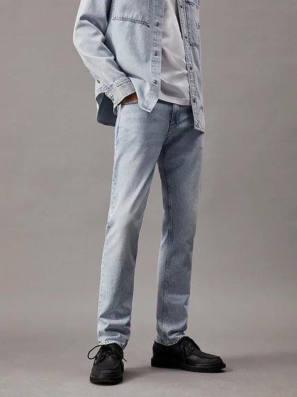 Módní Authentic Straight jeans, Modrá barva, 2024