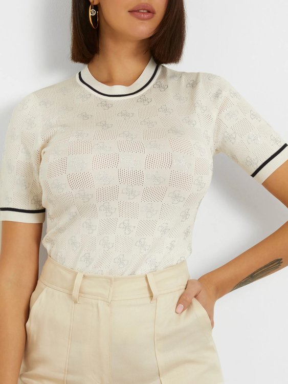 Luxusní Rosie 4G svetr, Krémová barva, XS, S, M, L