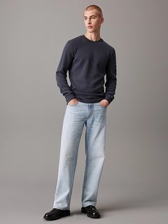 Luxusní Badge Waffle triko, Šedá barva, XS, S, M, L, XL, XXL