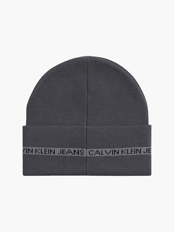 Monogram beanie – Calvin Klein Jeans, Šedá barva Muži