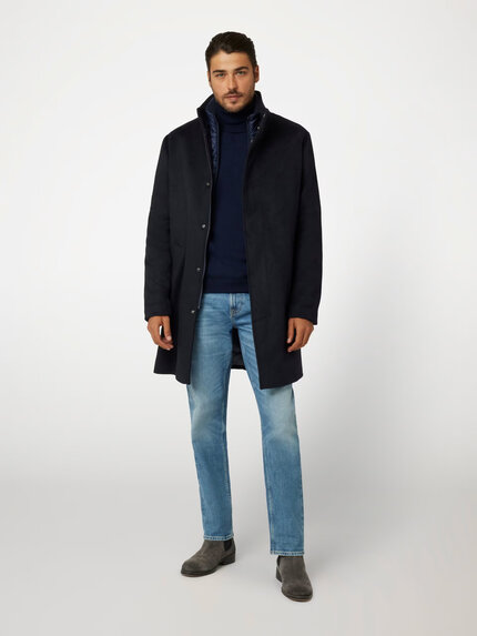 Módní Urban kabát, Černá barva, 2025