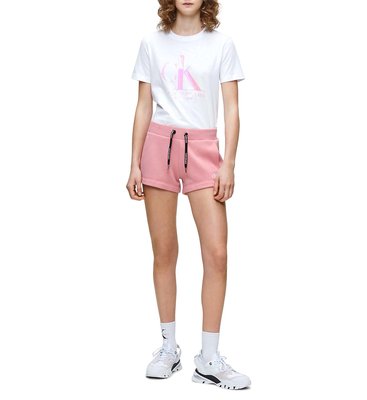 Calvin Klein Jeans – Triko Iridescent Ck, Bílá barva