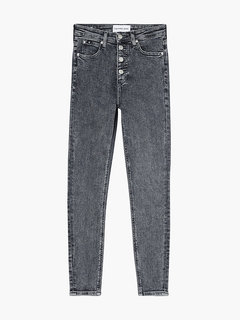 Skinny jeans Šedá barva Ženy