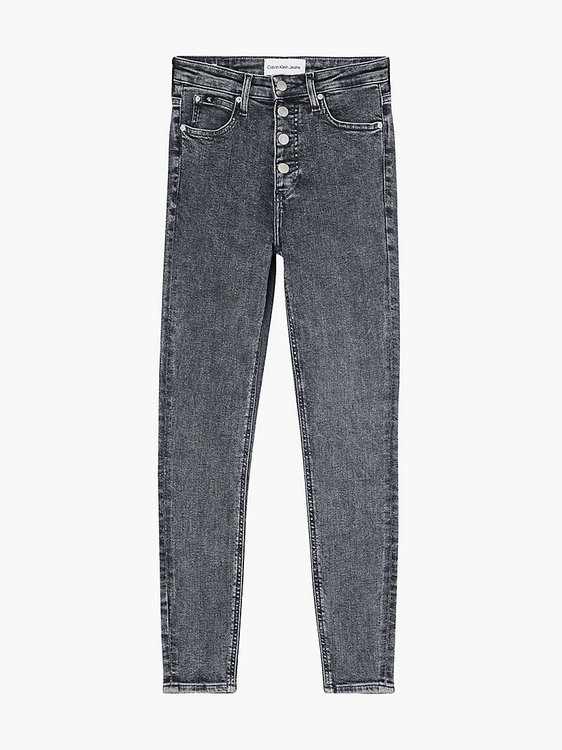 Skinny jeans Šedá barva Ženy