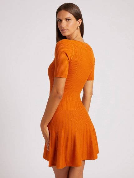 Amelia šaty – Guess, Oranžová barva Ženy
