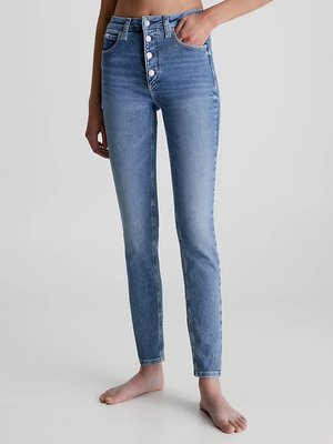 Calvin Klein Jeans – High Rise Skinny jeany, Modrá barva