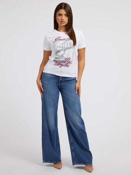 Módní Postcard triko, Bílá barva, 2023