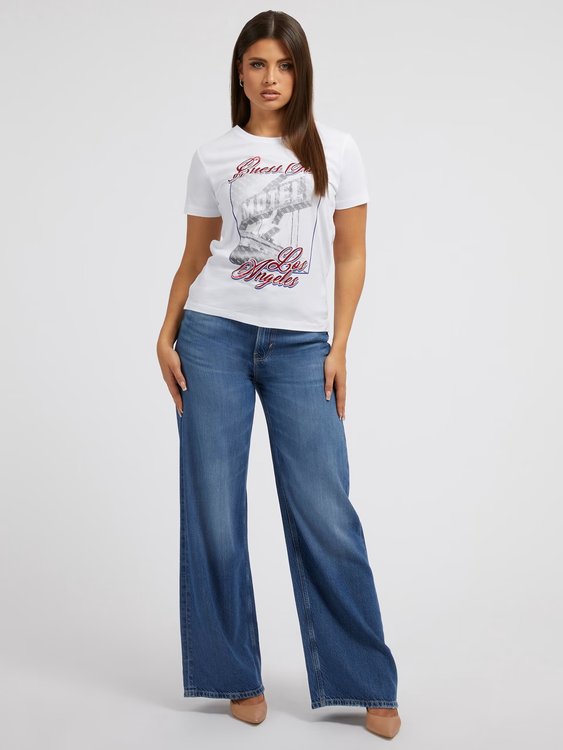 Módní Postcard triko, Bílá barva, 2023