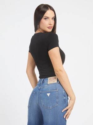 4G Logo triko – GUESS, Černá barva Ženy