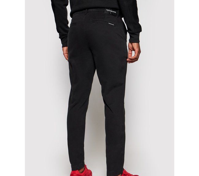 Washed Slim Fit kalhoty Černá barva Muži, Muži