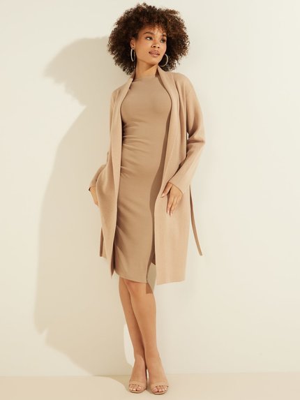 Módní Clarissa cardigan, Béžová, Krémová barva, 2022