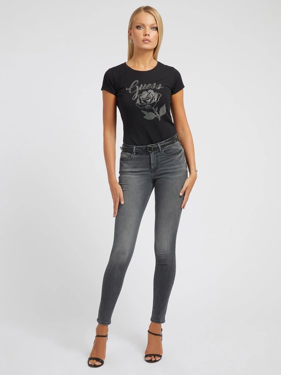 Módní Rose triko, Černá barva, 2022