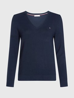 Heritage V-Neck svetr Navy barva Ženy
