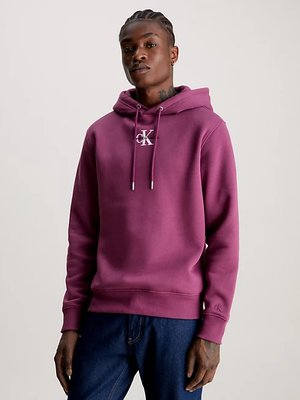 Calvin Klein Jeans – Monologo mikina, Fialová, Vínová barva