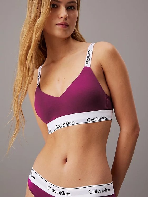 Módní Modern Cotton podprsenka, Fialová, Vínová barva, 2024