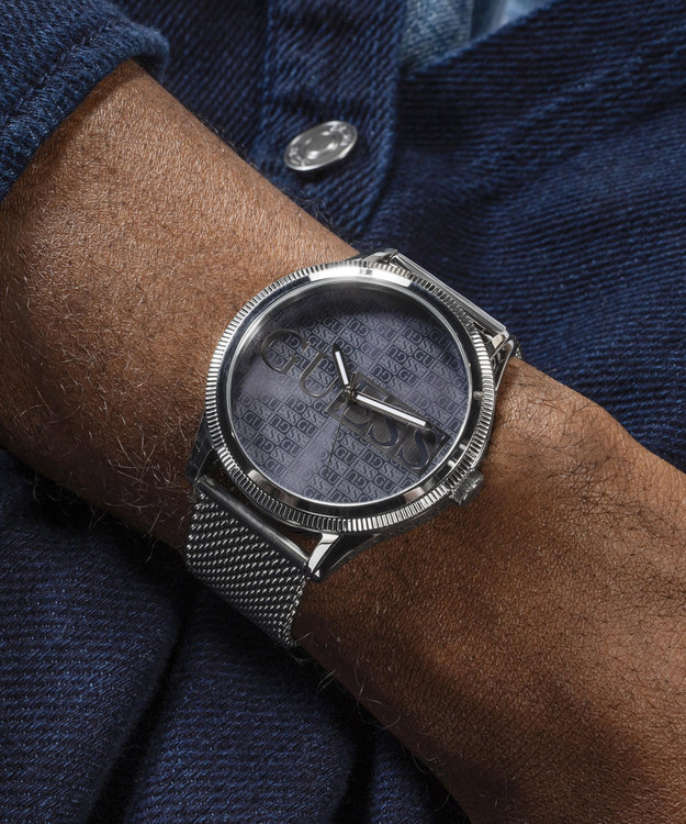 GUESS, Černá, Stříbrná barva Reputation hodinky