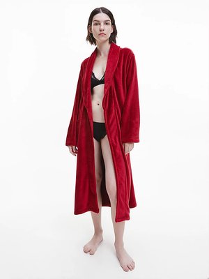 Fluffy Robe župan – Calvin Klein Underwear, Červená barva Ženy