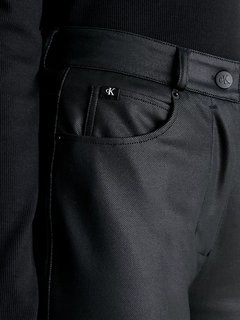 Luxusní Coated Milano kalhoty, Černá barva, XS, S, M, L