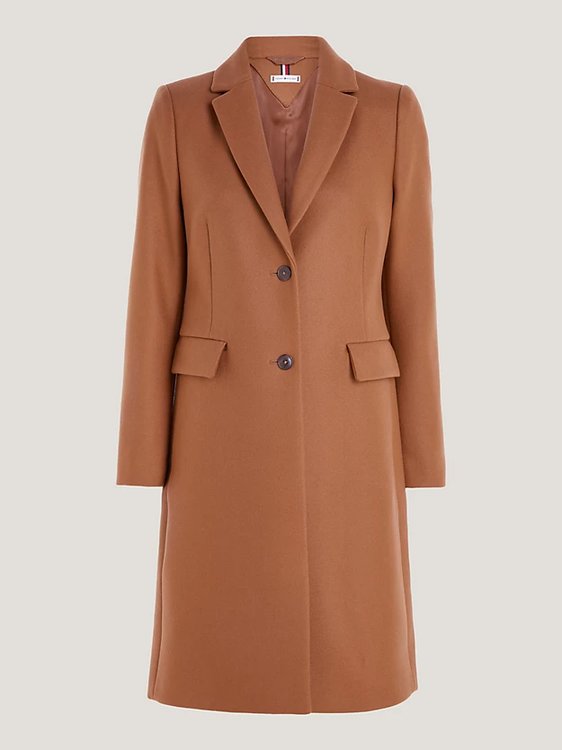 Hnědá barva, Wool Blend Classic kabát