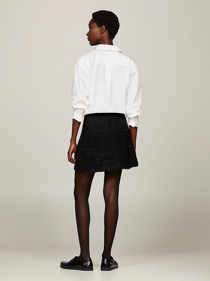 Módní Tweed Mini sukně, Černá barva, 2023