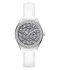 GUESS – G-Gloss hodinky, Bílá, Stříbrná barva