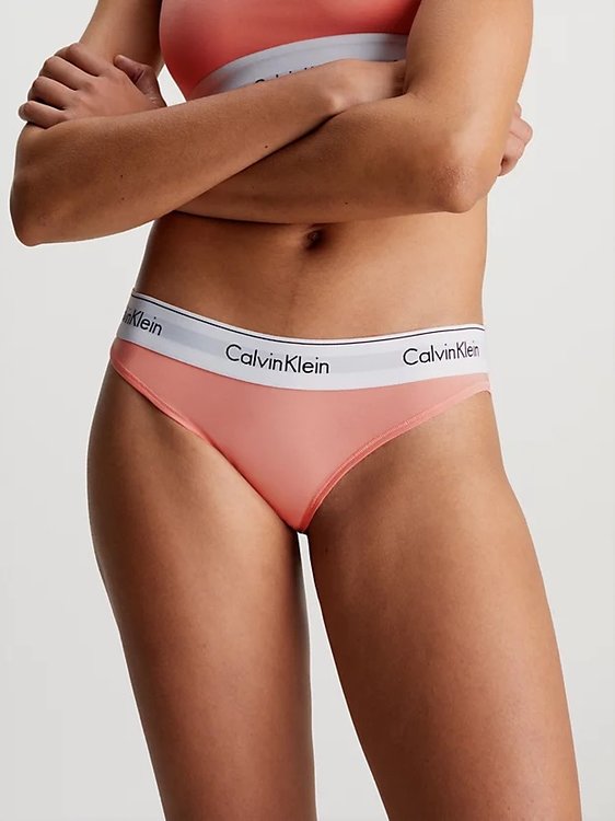 Modern Cotton bikiny – Calvin Klein Underwear, Korálová červená, Oranžová barva Ženy
