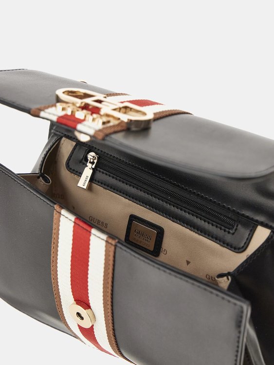 Módní Nelka crossbody, Černá barva, 2024