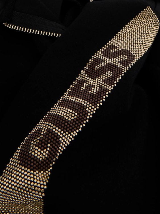 Hood Studs Logo mikina s kapucí na zip Černá barva Ženy