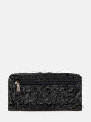 Laurel Large Zip velká peněženka – GUESS, Černá barva Ženy