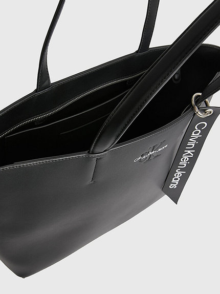 Módní Sculpted Shopper kabelka, Černá barva, 2023