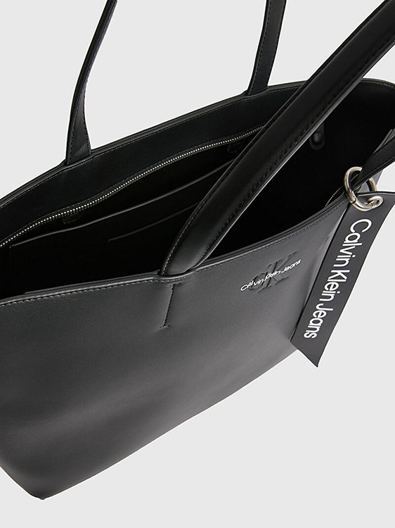 Módní Sculpted Shopper kabelka, Černá barva, 2023