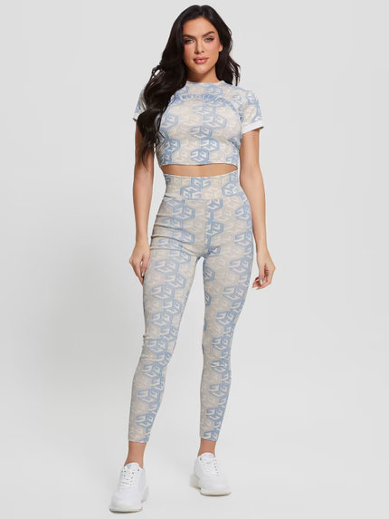 Módní G-Cube legíny, Béžová, Modrá barva, 2023