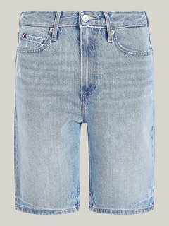 Denim Slim šortky Modrá barva Ženy