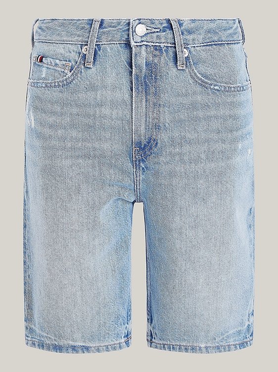 Denim Slim šortky Modrá barva Ženy