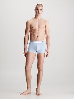 Cotton Stretch boxery 3ks Hnědá, Modrá barva Muži