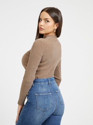 Rita svetr – GUESS, Hnědá barva Ženy