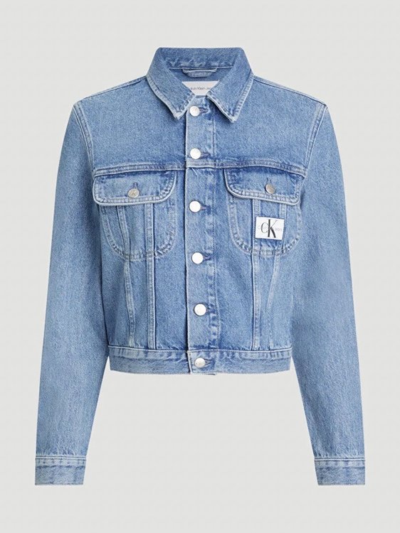 Módní 90's Denim bunda, Modrá barva, 2024