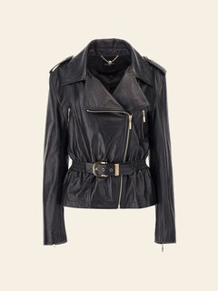 Černá barva, Leather Biker bunda