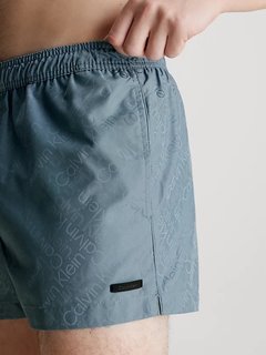 Luxusní Black Jacquard plavky, Modrá, Šedá barva, S, M, L, XL