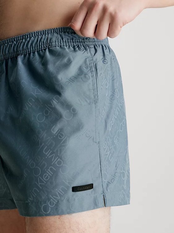 Luxusní Black Jacquard plavky, Modrá, Šedá barva, S, M, L, XL