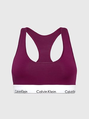 Calvin Klein Underwear – Modern Cotton podprsenka, Fialová, Vínová barva