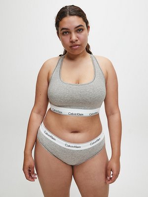 Modern Cotton podprsenka PLUS SIZE – Calvin Klein Underwear, Šedá barva Ženy