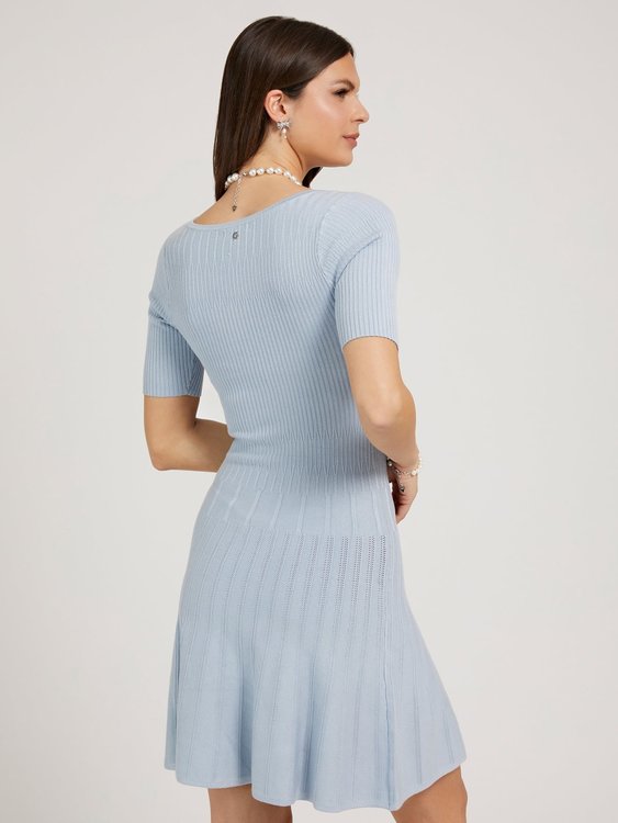 Guess, Modrá barva Scoop šaty