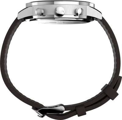 City Collection hodinky – TIMEX, Bílá, Hnědá, Stříbrná barva Muži