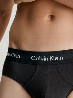 Luxusní Cotton Stretch slipy 3ks, Černá barva, M, L, XL