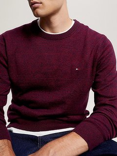 Luxusní Pima Organic svetr, Červená barva, L, XL