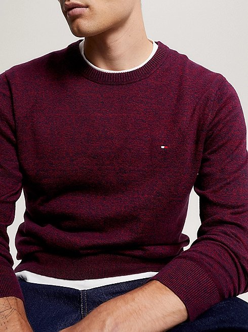 Luxusní Pima Organic svetr, Červená barva, L, XL