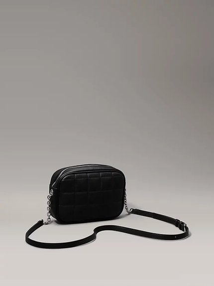 Módní Square Quilt crossbody, Černá barva, 2024